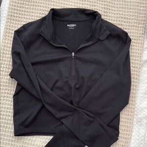 Old Navy Black Quarter-Zip Pullover